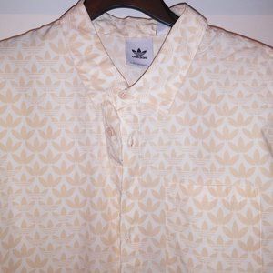 Adidas Trefoil Logo Casual Button-Down Shirt